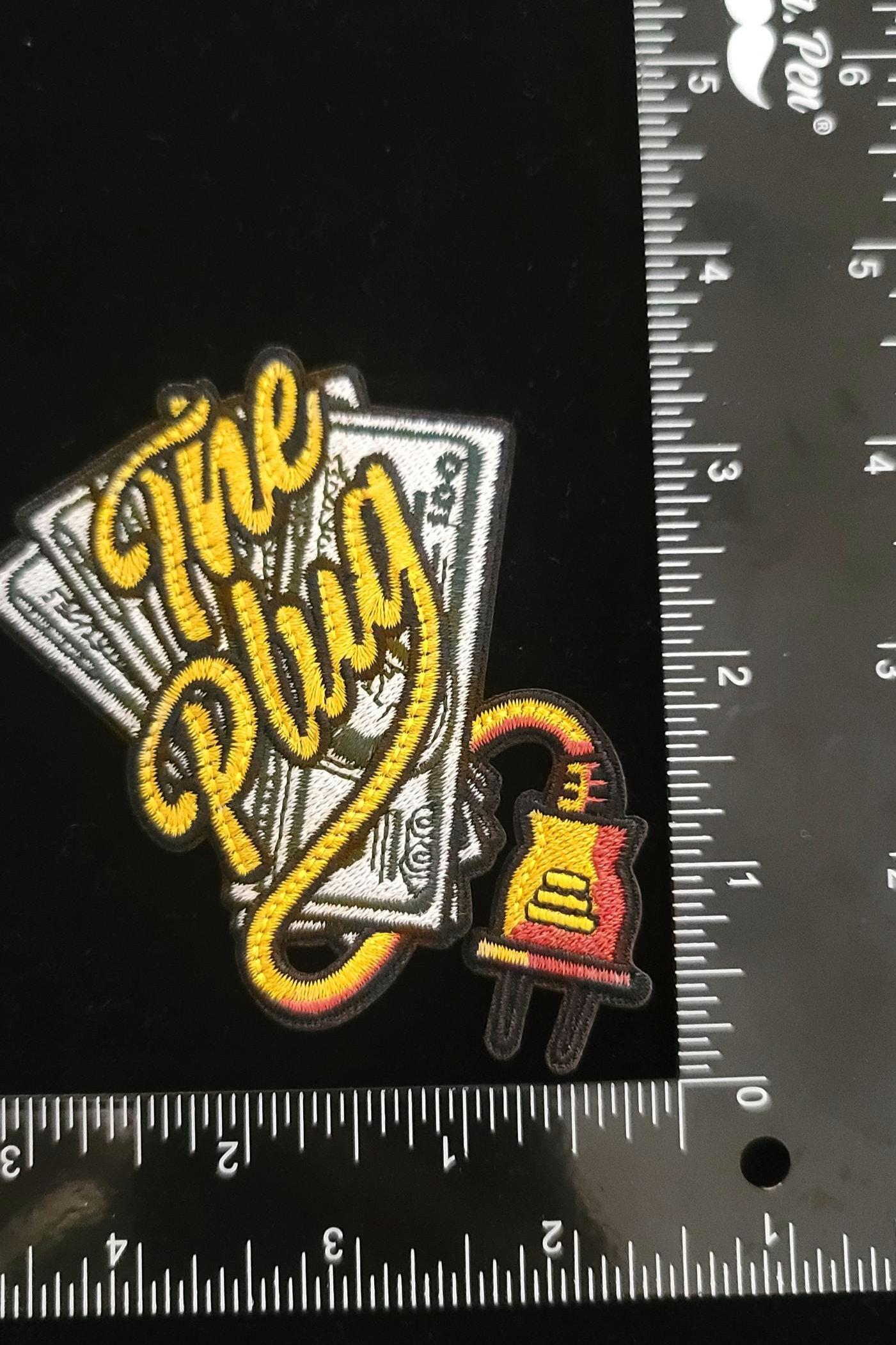 The Plug Patch – Iron-On Hip-Hop Inspired Money & Plug Design, 3.5x3.25 Inch Embroidered Patch