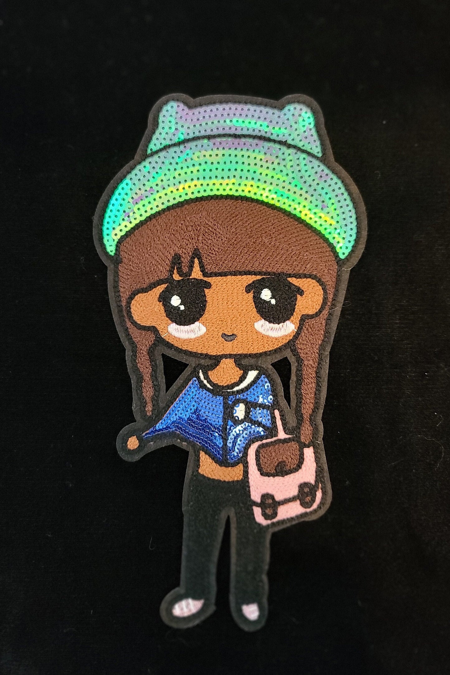 Travel Girl Sew On Patch