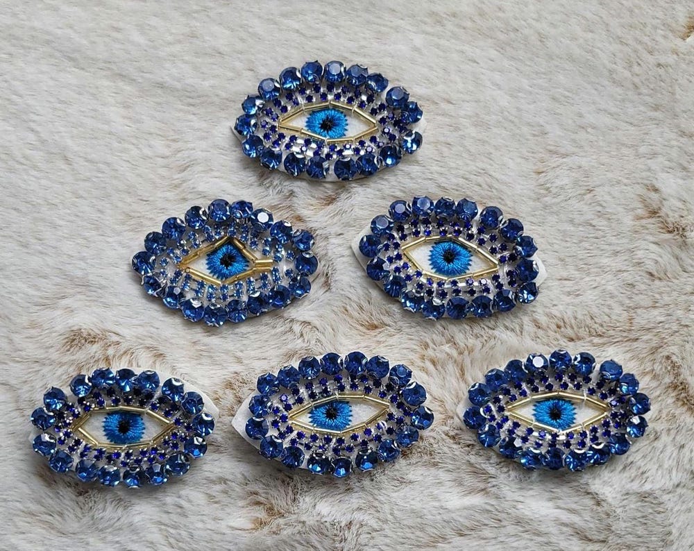 Evil Eye Crystal Rhinestone Patch