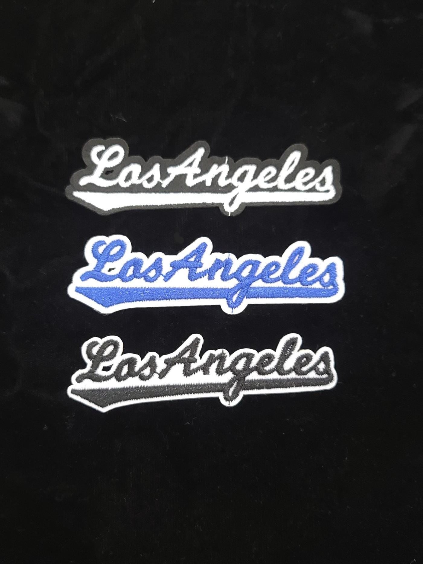 Los Angeles Blue Patch – 4x1 Inch Iron-On or Sew-On | California City Patch | West Coast Style | LA Accent Patch for Jackets & Bags