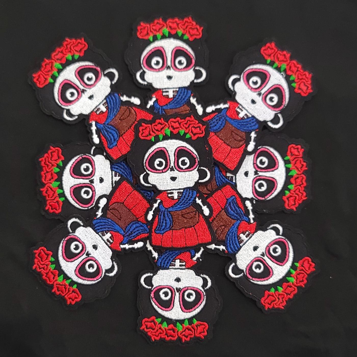 Sugar Skull Girl Patch | Day of the Dead Embroidered Iron On Patch | Dia de los Muertos Patch | Floral Skeleton Patch for Jackets & Bags