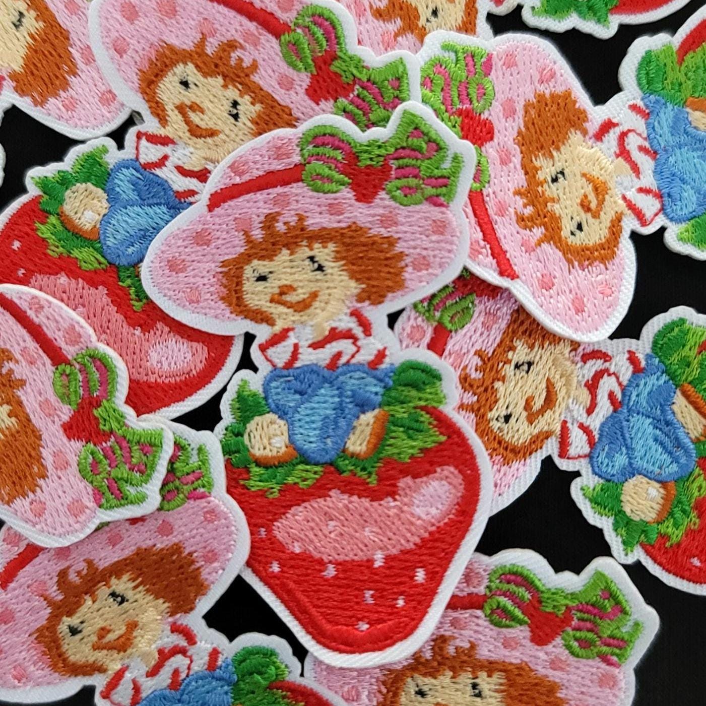 Strawberry Girl - Strawberry Vibes Embroidered Patch Set – Cute Red & Pink Iron-On Patches for Jackets, Bags, and More