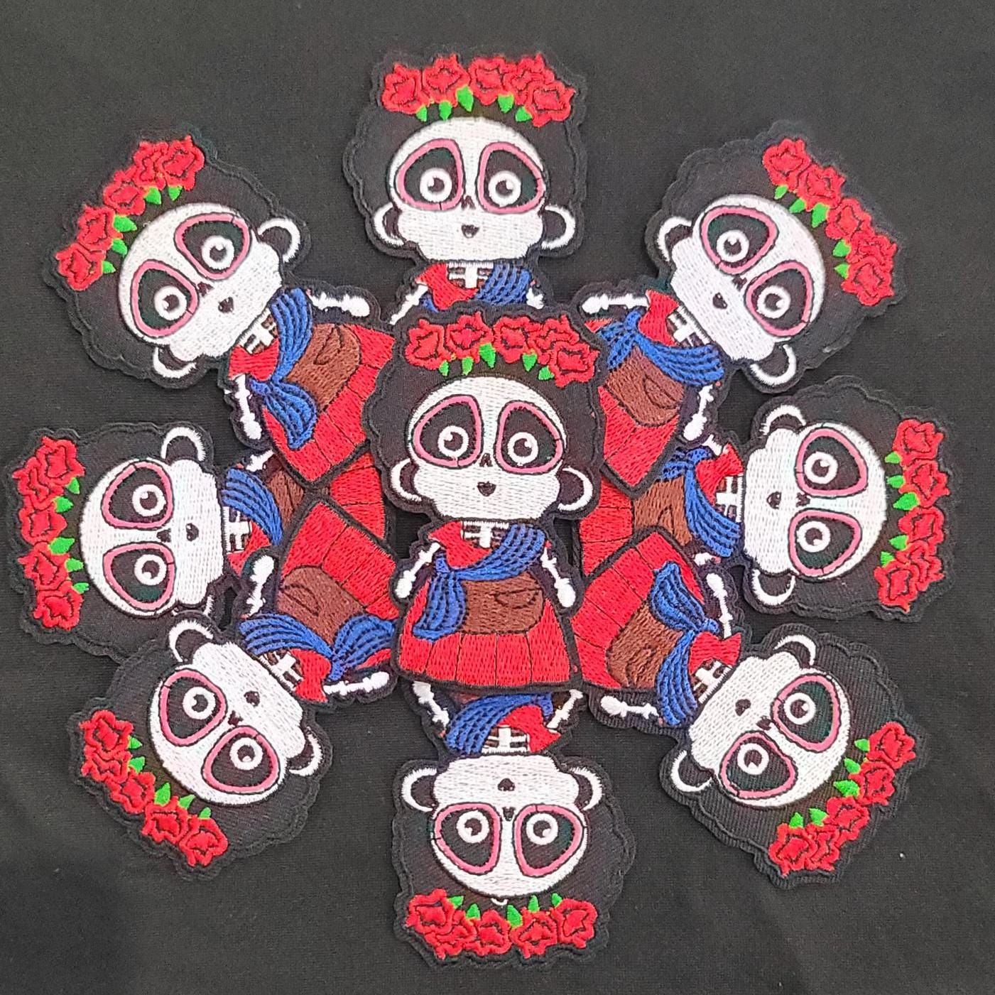Sugar Skull Girl Patch | Day of the Dead Embroidered Iron On Patch | Dia de los Muertos Patch | Floral Skeleton Patch for Jackets & Bags