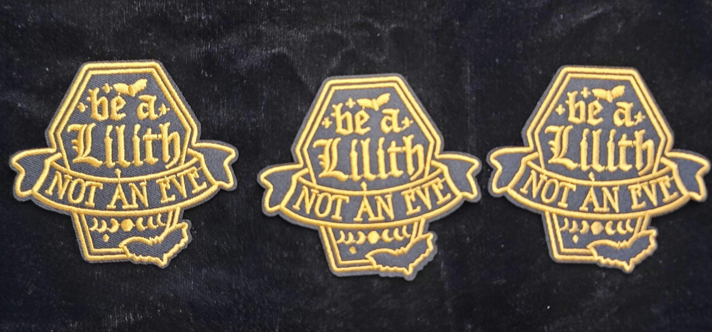 Lilith Iron-On Patch – Feminine Power & Gothic Embroidery