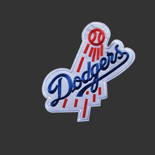 Large Retro LA Baseball Logo Patch – Embroidered Iron-On/Sew-On Applique (Approx. 11”)