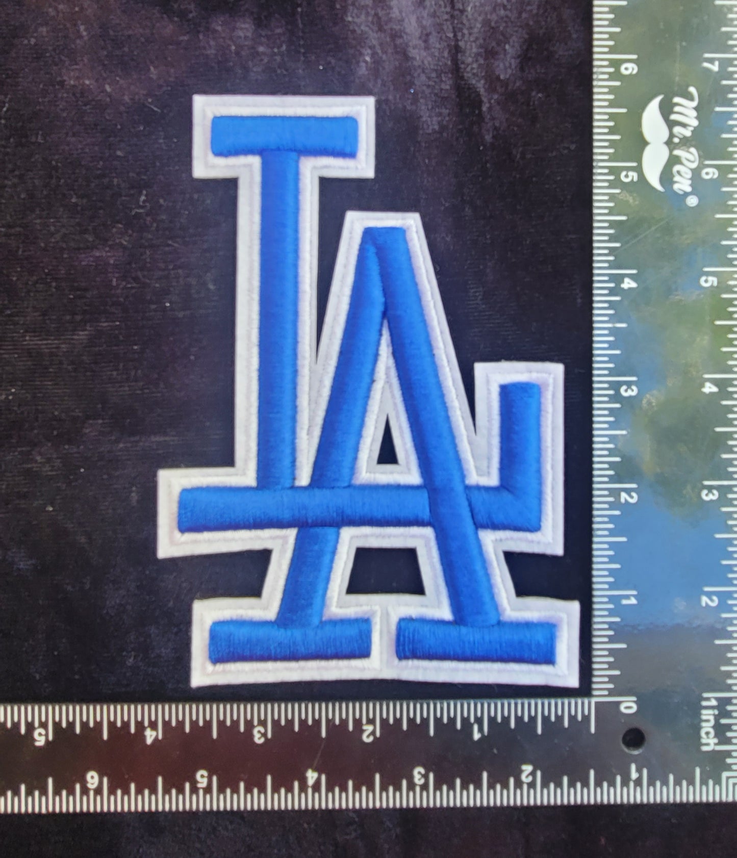 4 Piece Blue Baseball Fan Inspired Patch Set | Large Embroidered Iron On Applique Bundle | Jacket Backpack Hat Patch Set