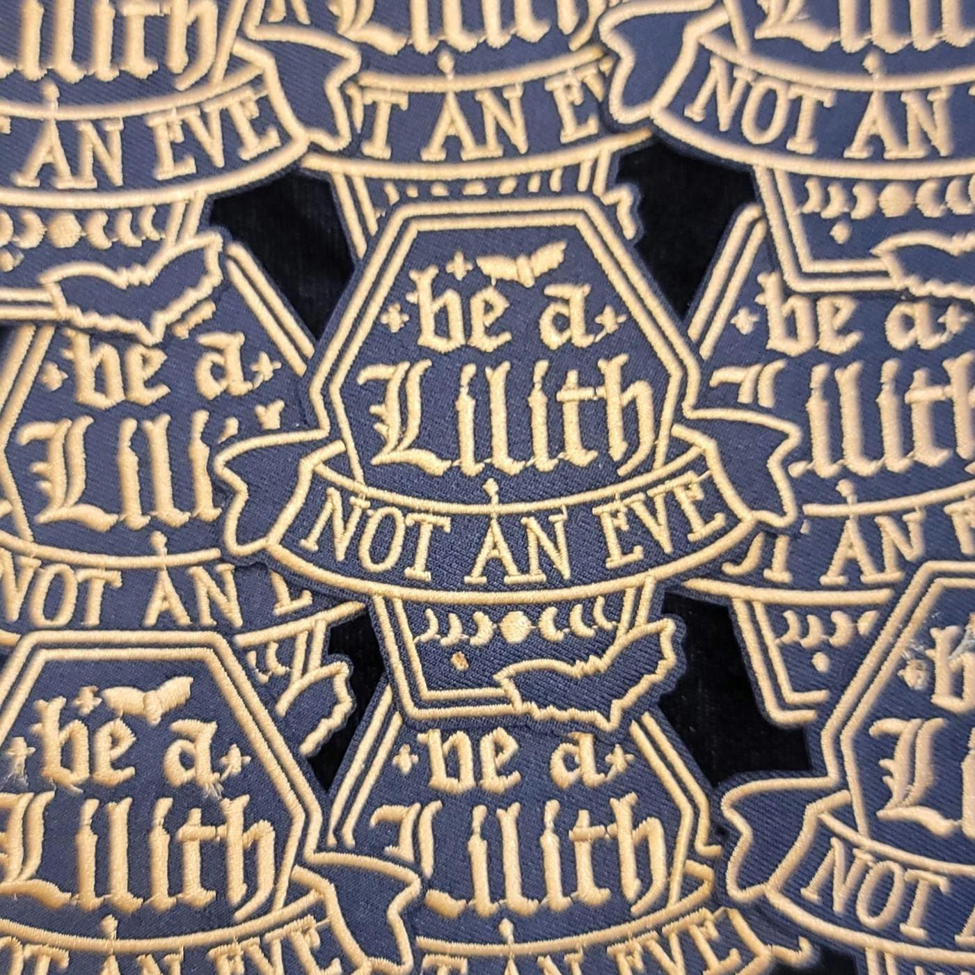 Lilith Iron-On Patch – Feminine Power & Gothic Embroidery