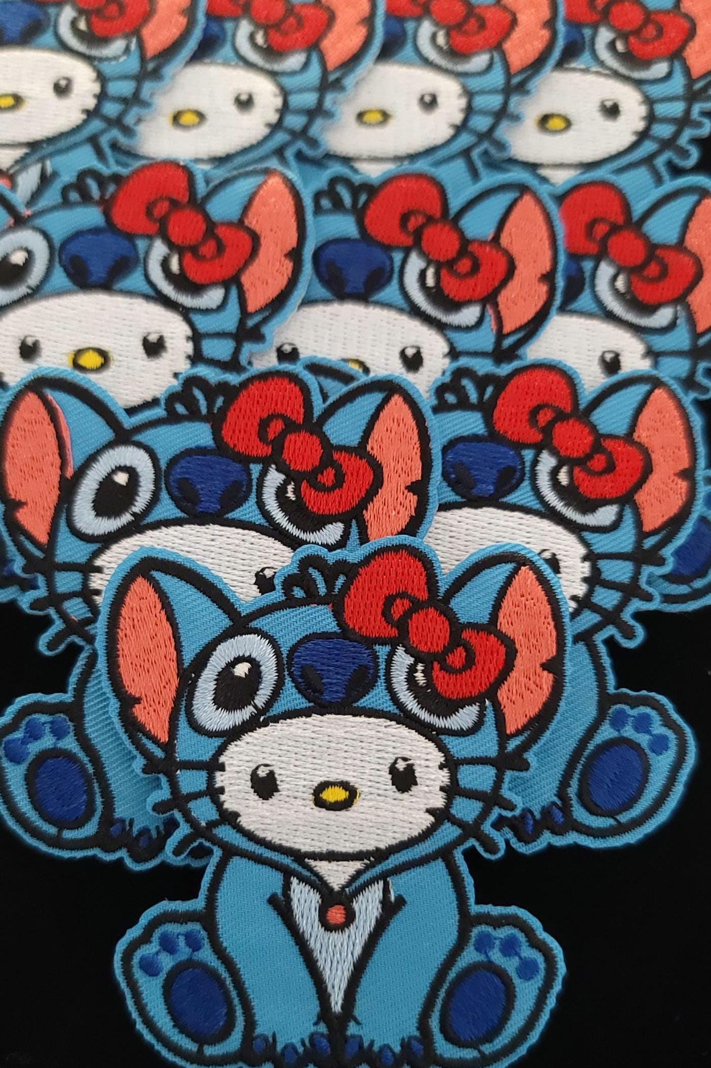 Blue Alien-Inspired Kitty Patch – Iron-On or Sew-On | Kawaii Mashup Patch