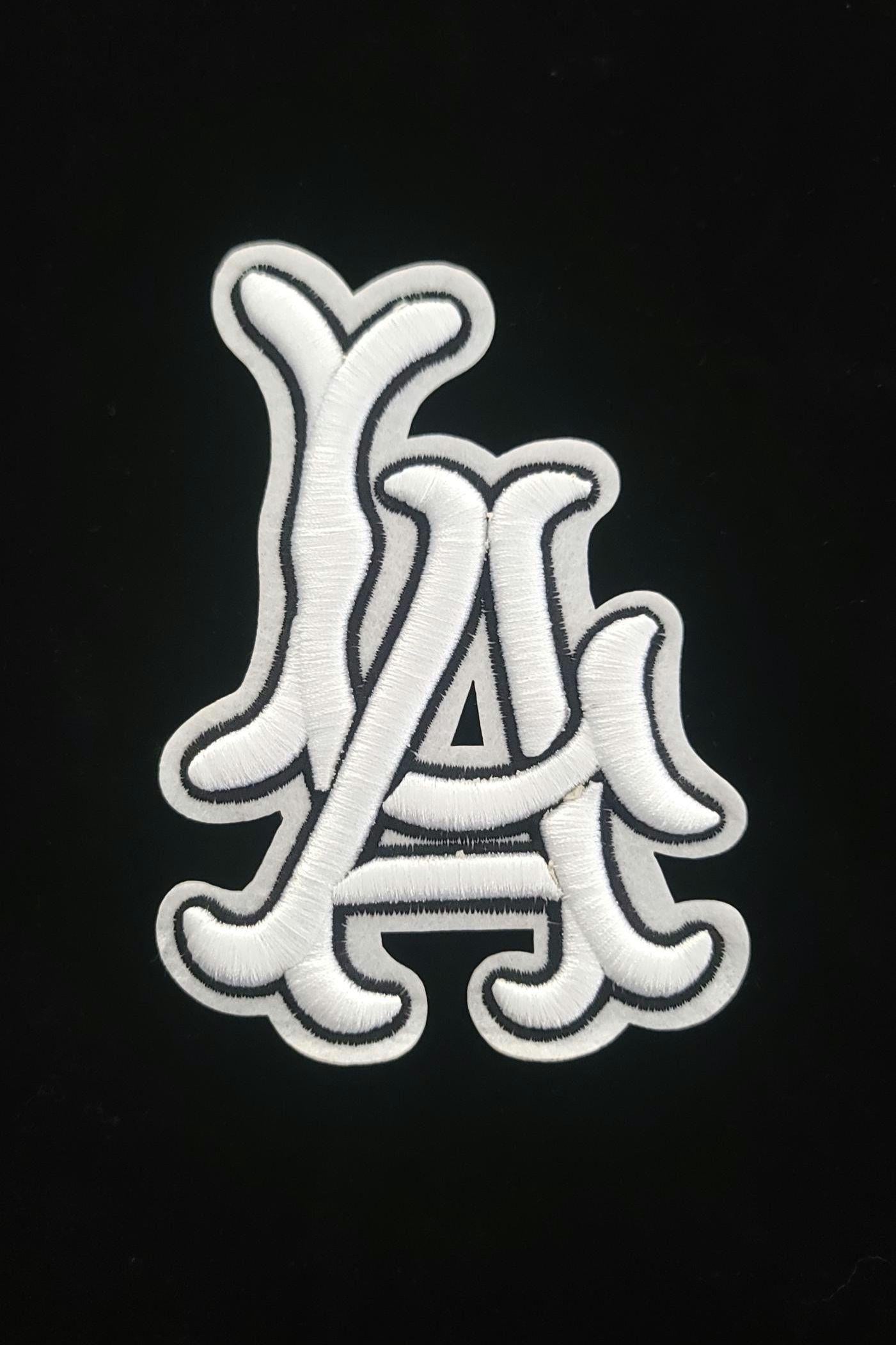LA Patch – 4x6 Inch Embroidered Sew-On Patch | Multiple Color Options | West Coast Style | L.A. Streetwear Accent for Jackets & Bags