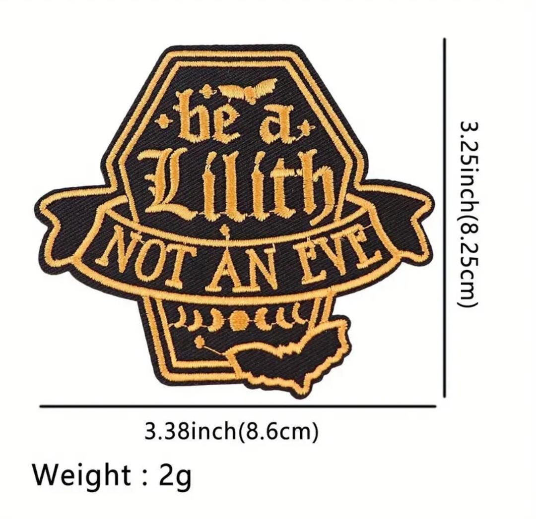 Lilith Iron-On Patch – Feminine Power & Gothic Embroidery