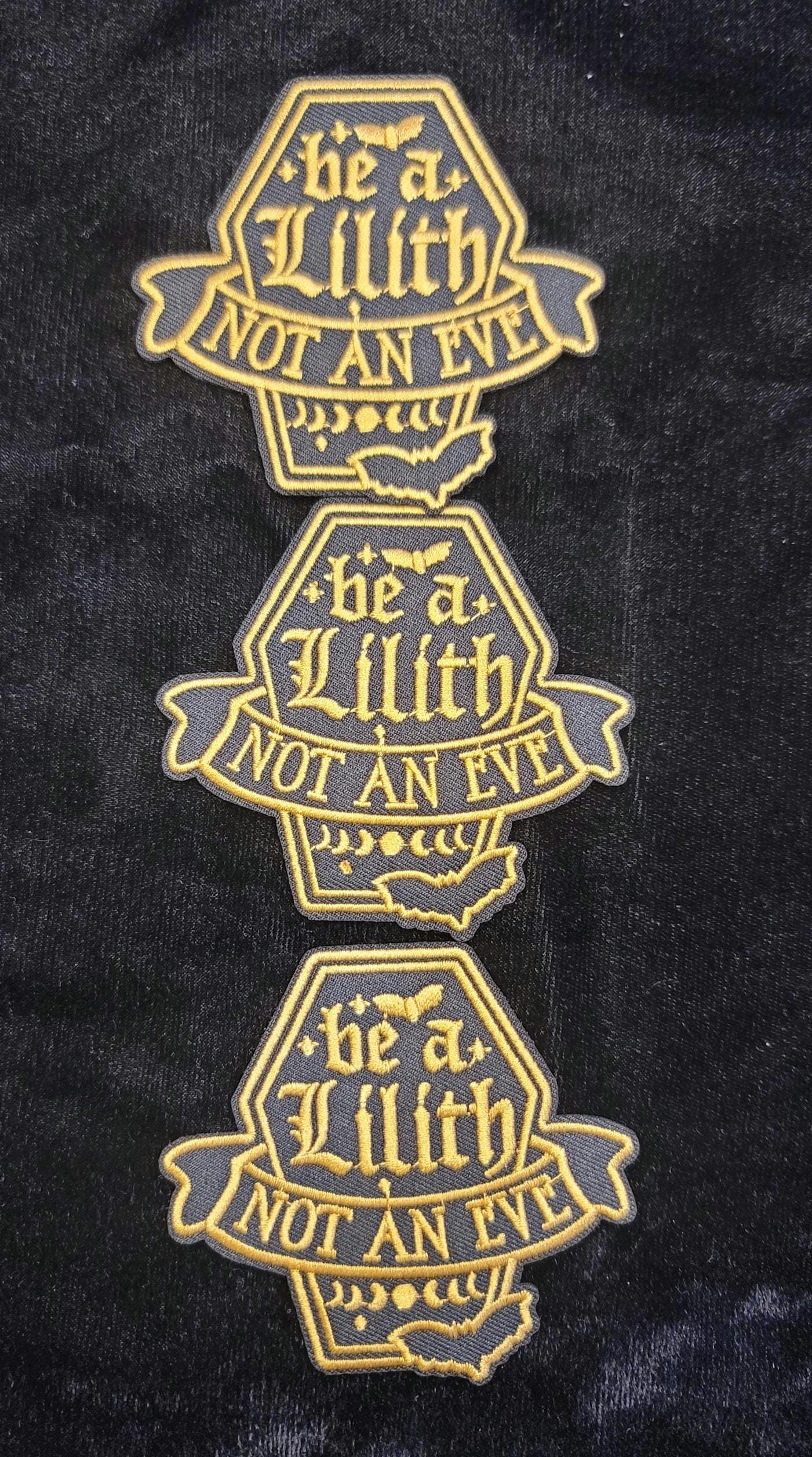Lilith Iron-On Patch – Feminine Power & Gothic Embroidery