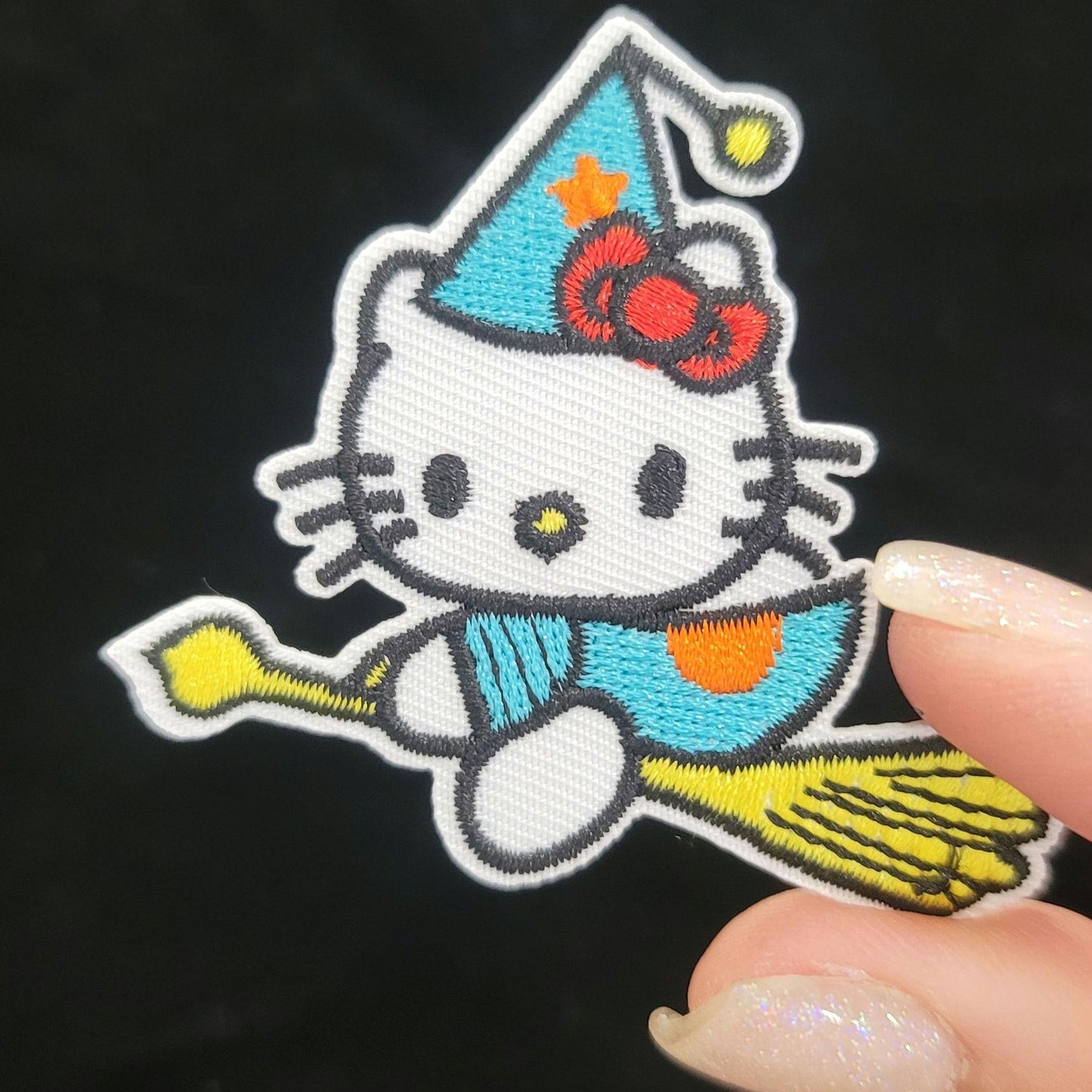 Witchy Kitty Iron On Patch
