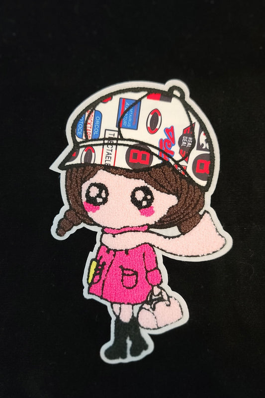 Traveling Girl Sew On Patch