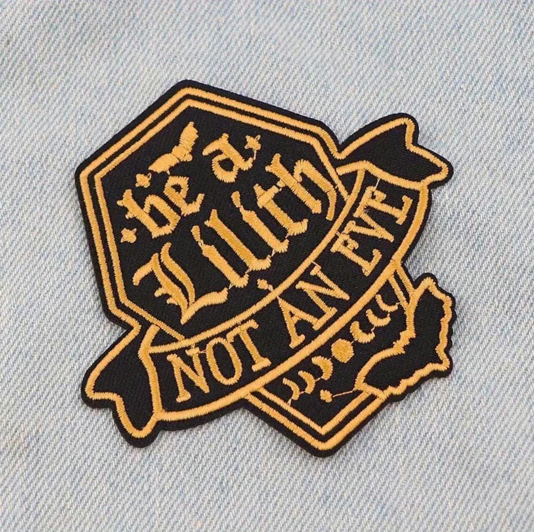 Lilith Iron-On Patch – Feminine Power & Gothic Embroidery