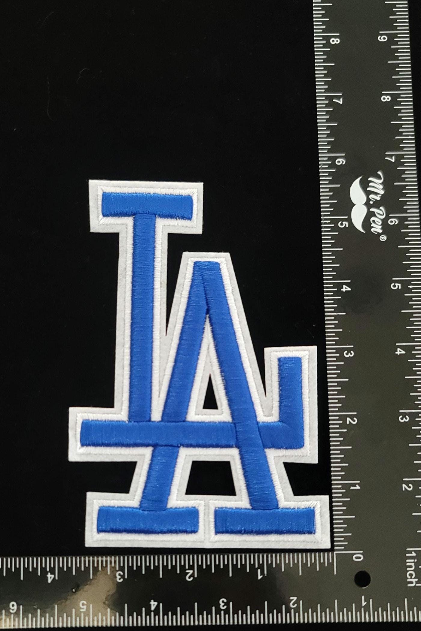 LA Patch Set – 4x6 Inch Blue LA Patch + "Los Angeles" Iron-On Patch | California Patch Duo | West Coast Vibes | Sew or Iron On