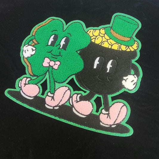 St. Patrick Pot of  Gold Iron On Patch