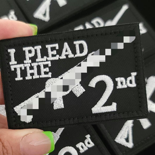 I Plead the 2nd Velcro Patch – Patriotic Tactical Morale Patch – Hook and Loop Accessory for Gear, Backpacks, and Vests