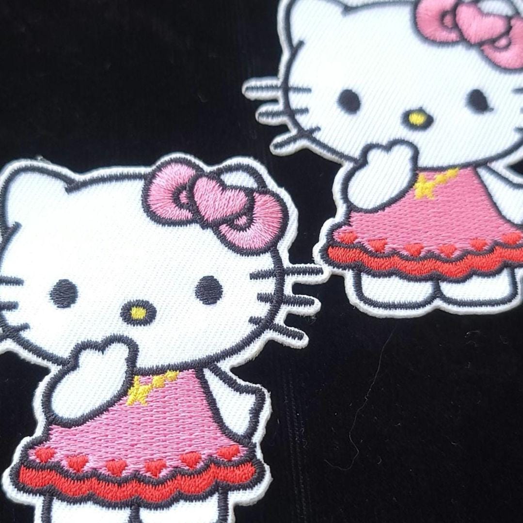 Kitty In Pink Iron On Patch