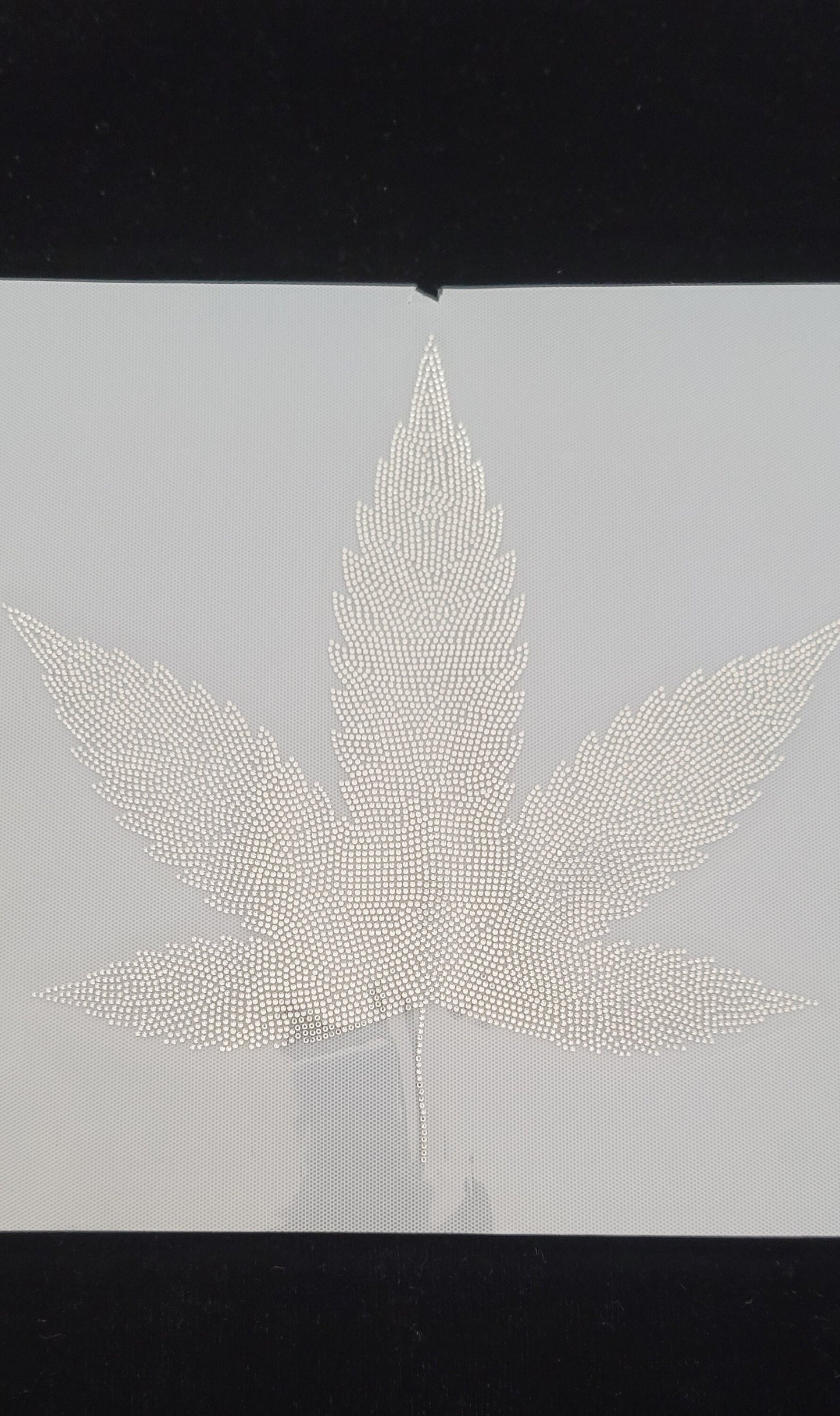 Rhinestone Marijuana Iron On Patch