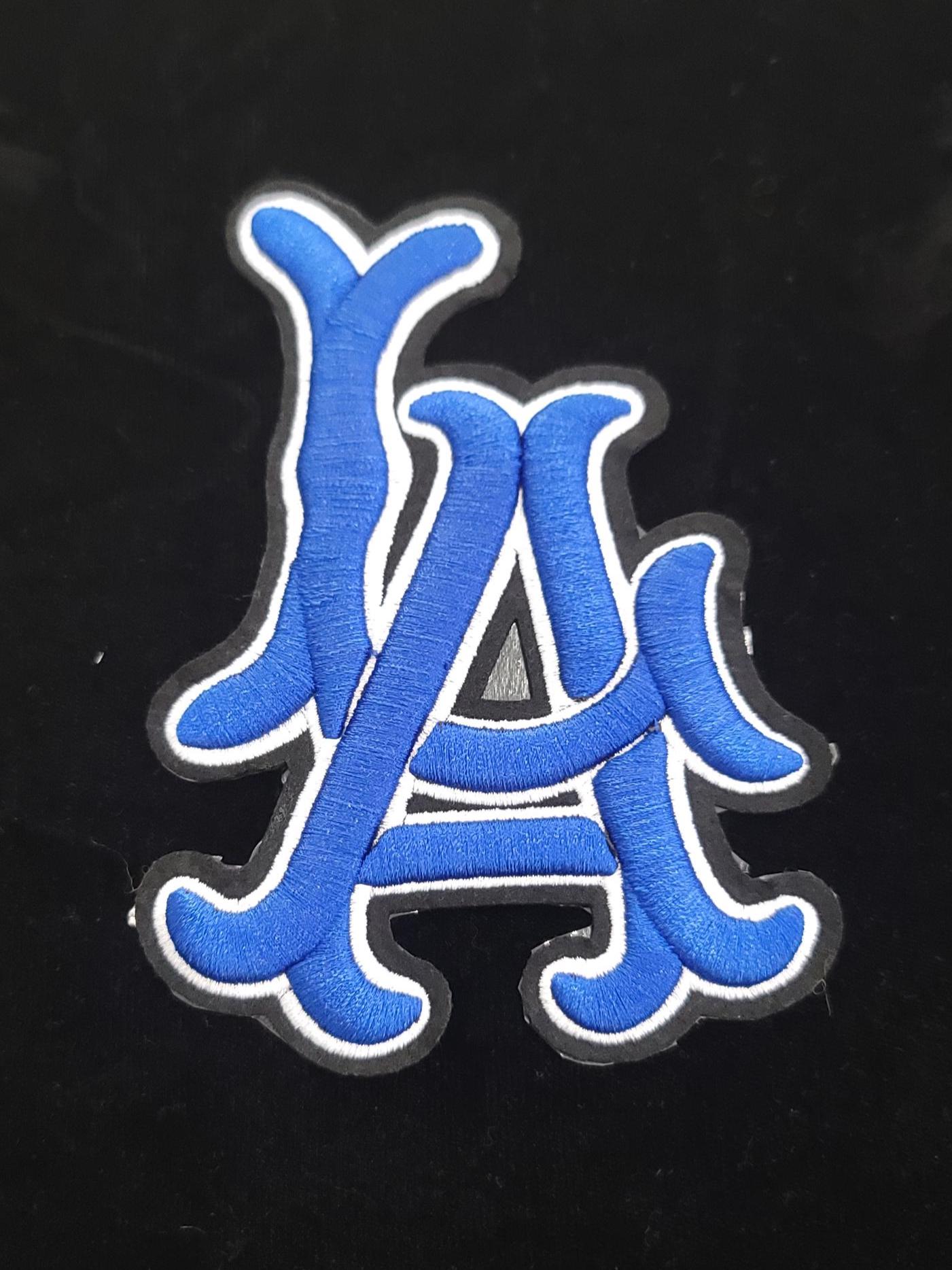 LA Patch – 4x6 Inch Embroidered Sew-On Patch | Multiple Color Options | West Coast Style | L.A. Streetwear Accent for Jackets & Bags