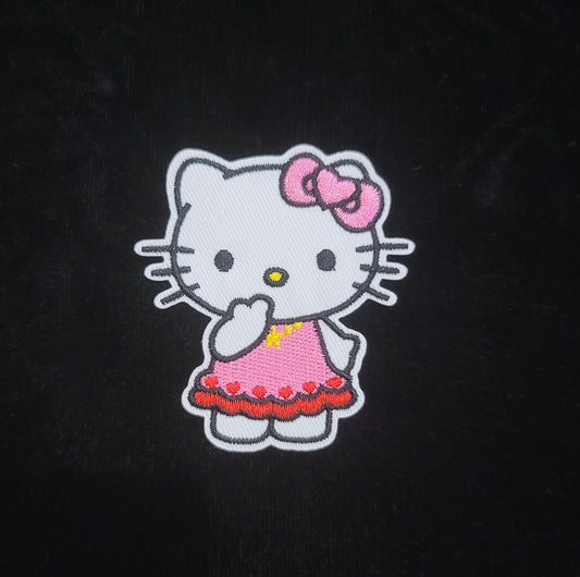 Kitty In Pink Iron On Patch
