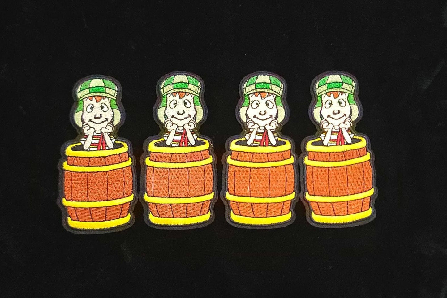 Kid in Barrel Patch – Inspired Cartoon Embroidered Patch | Iron-On or Sew-On | Classic Throwback Vibes