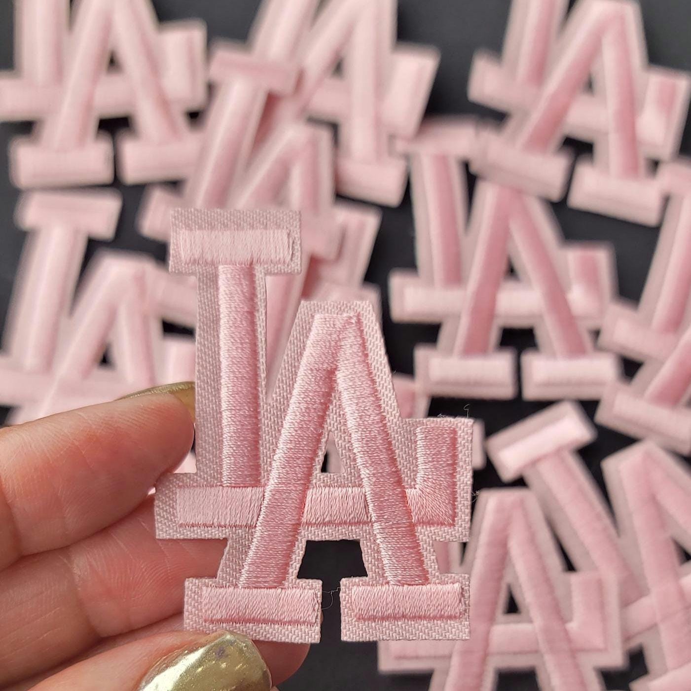 Pink City Initials Patch – 2.5 x 1.5 Inch Sew-On or Iron-On Patch | Soft Vibe Accent Patch | Small Embroidered Letter Patch