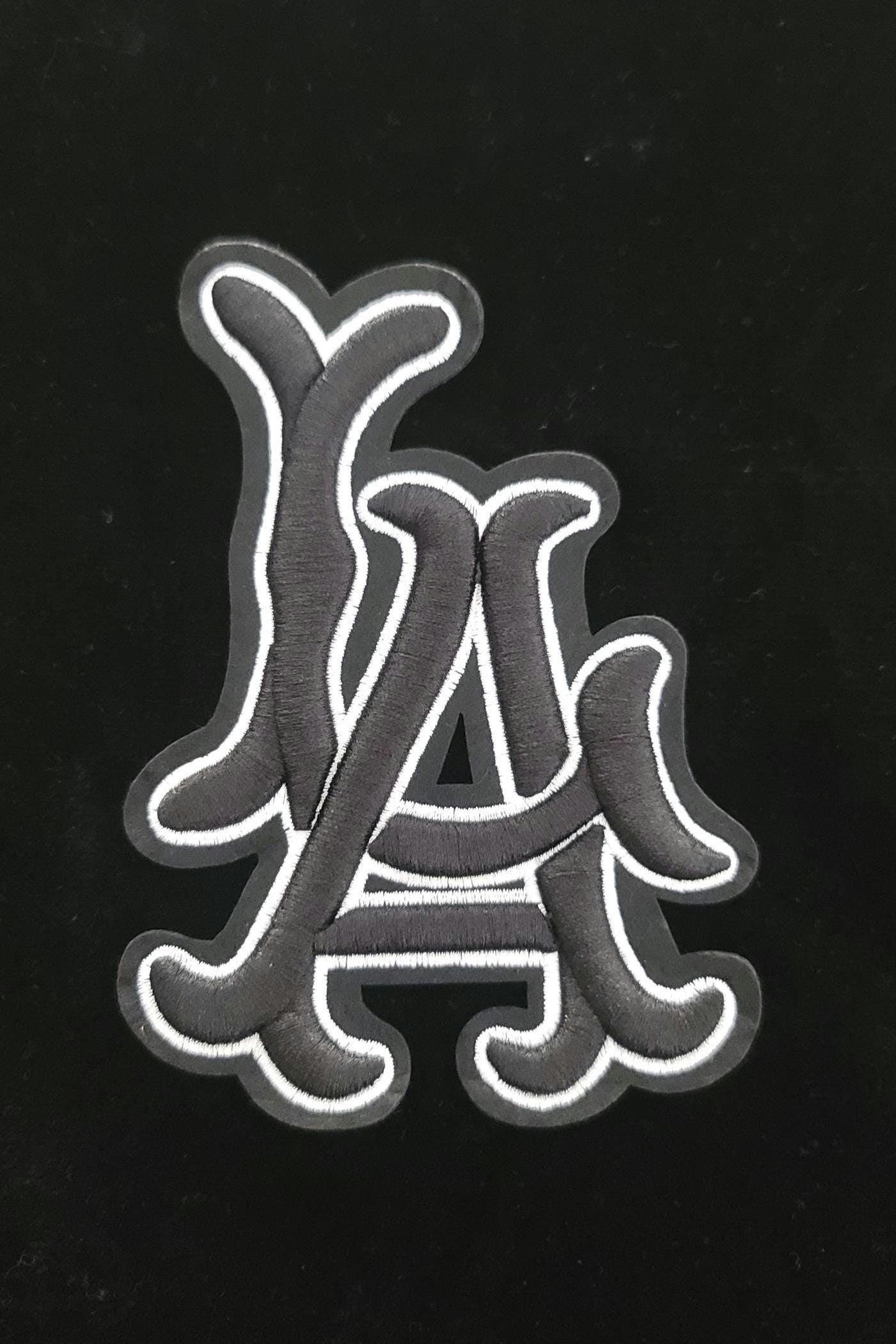 LA Patch – 4x6 Inch Embroidered Sew-On Patch | Multiple Color Options | West Coast Style | L.A. Streetwear Accent for Jackets & Bags