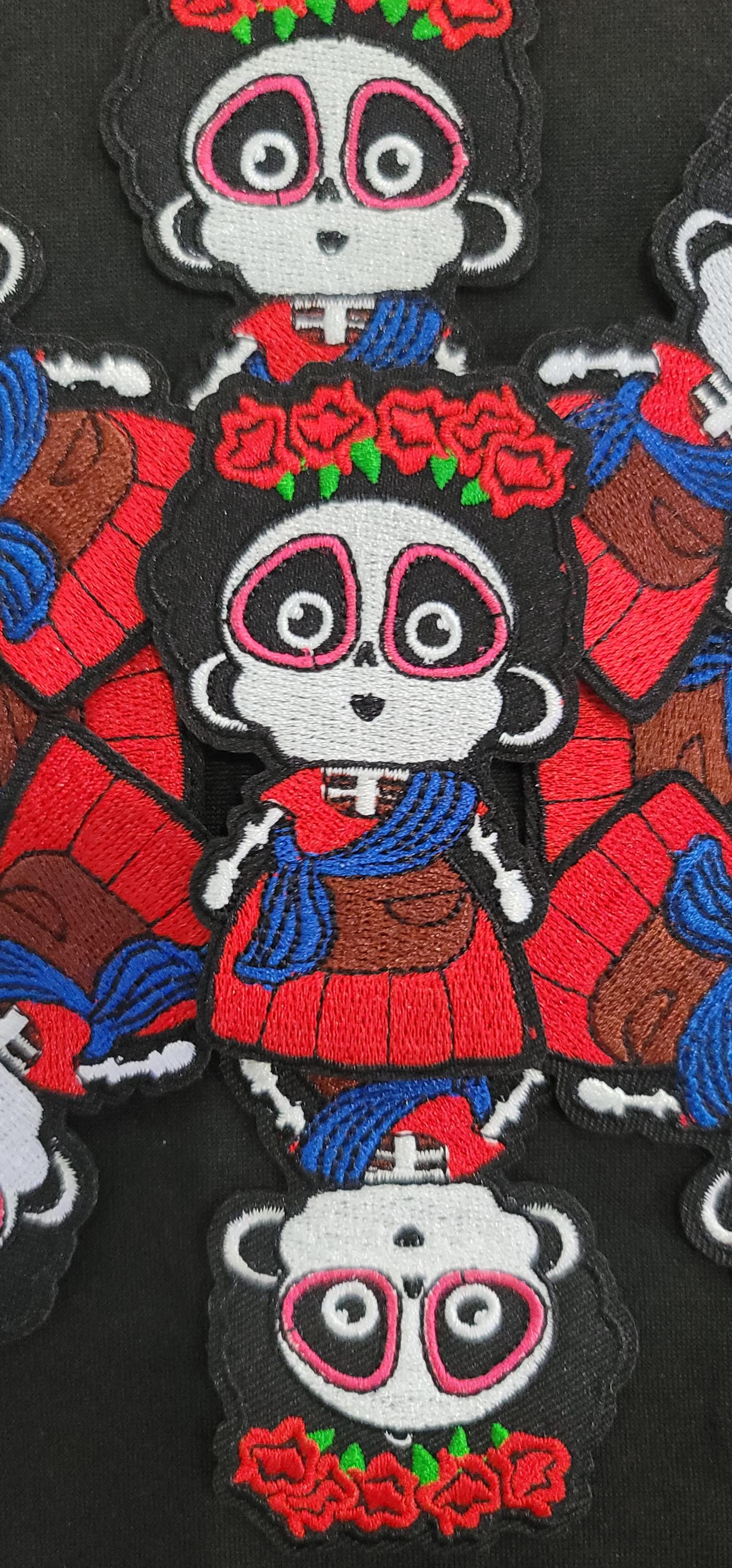 Sugar Skull Girl Patch | Day of the Dead Embroidered Iron On Patch | Dia de los Muertos Patch | Floral Skeleton Patch for Jackets & Bags