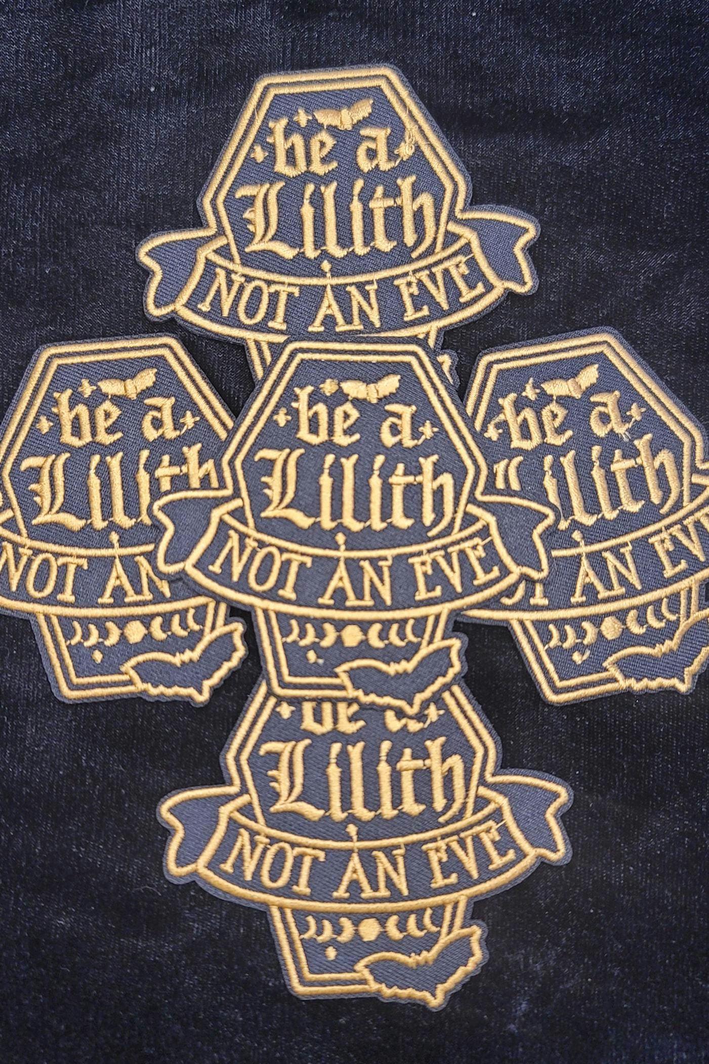 Lilith Iron-On Patch – Feminine Power & Gothic Embroidery