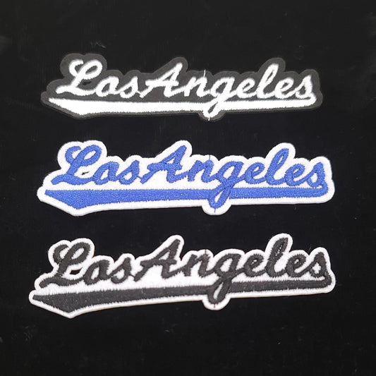 Los Angeles Blue Patch – 4x1 Inch Iron-On or Sew-On | California City Patch | West Coast Style | LA Accent Patch for Jackets & Bags