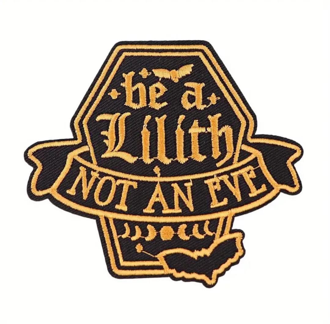 Lilith Iron-On Patch – Feminine Power & Gothic Embroidery