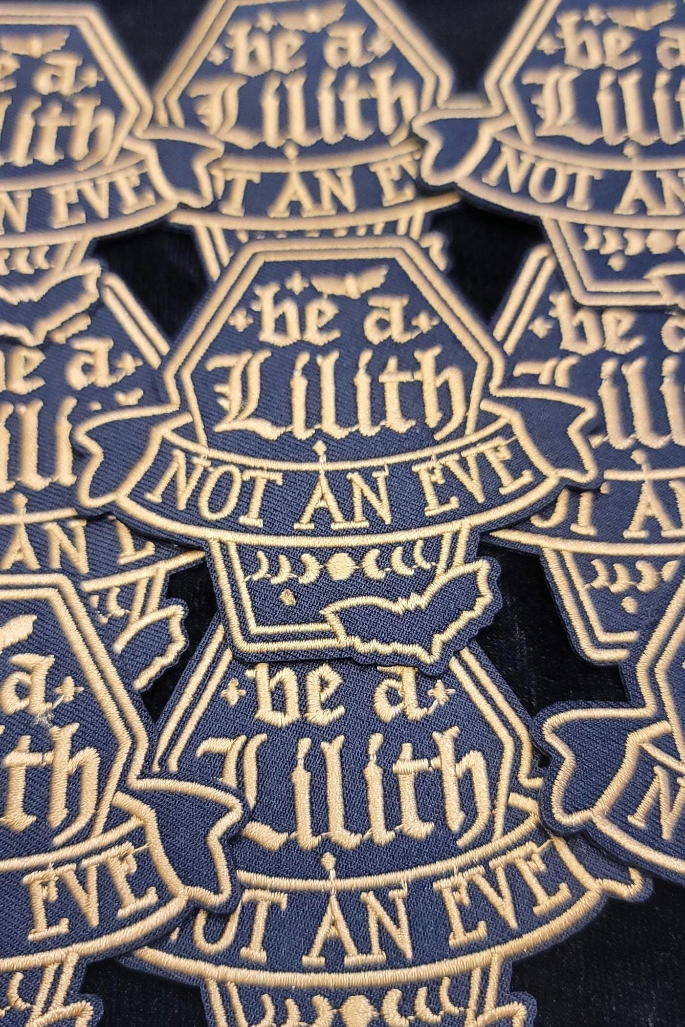Lilith Iron-On Patch – Feminine Power & Gothic Embroidery