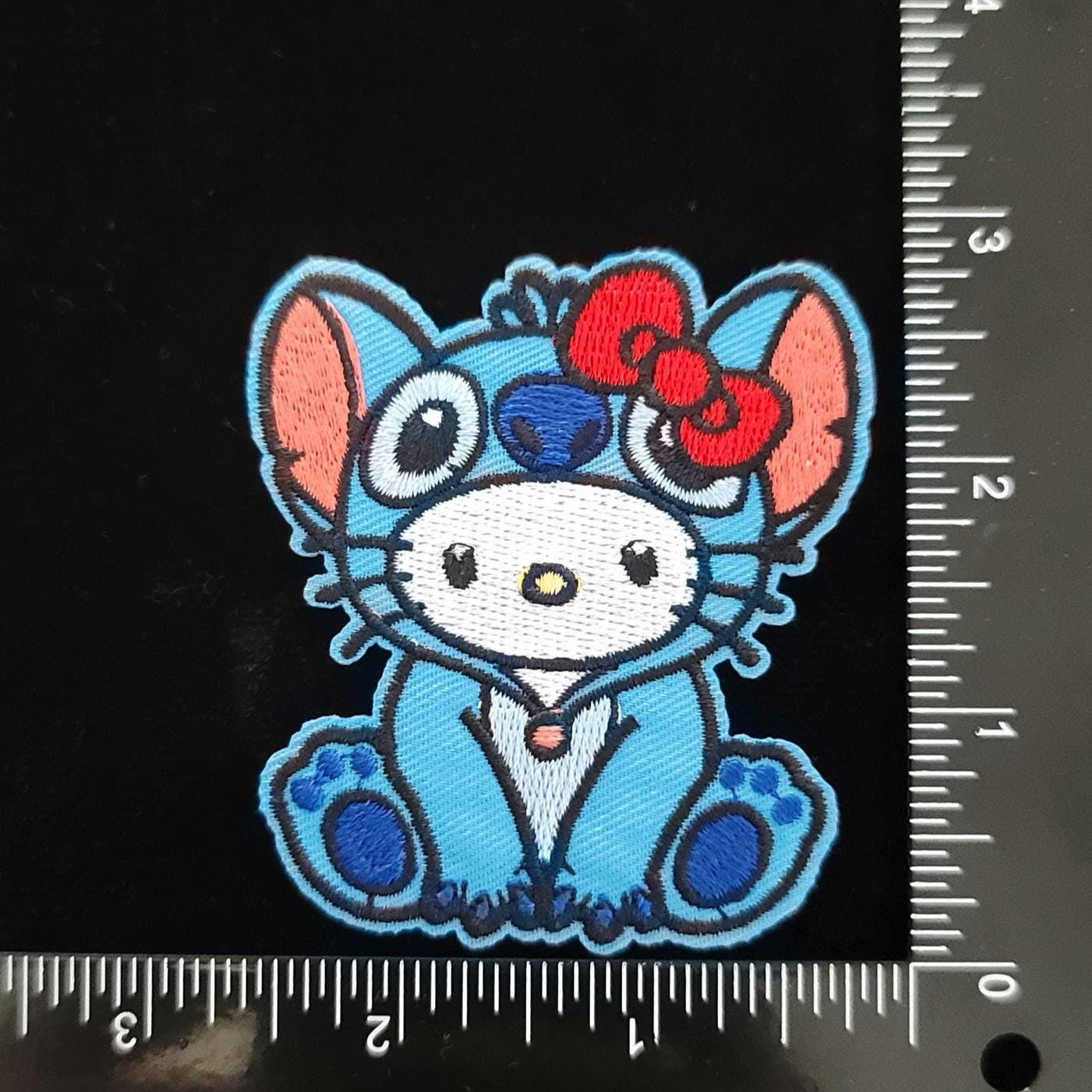 Blue Alien-Inspired Kitty Patch – Iron-On or Sew-On | Kawaii Mashup Patch