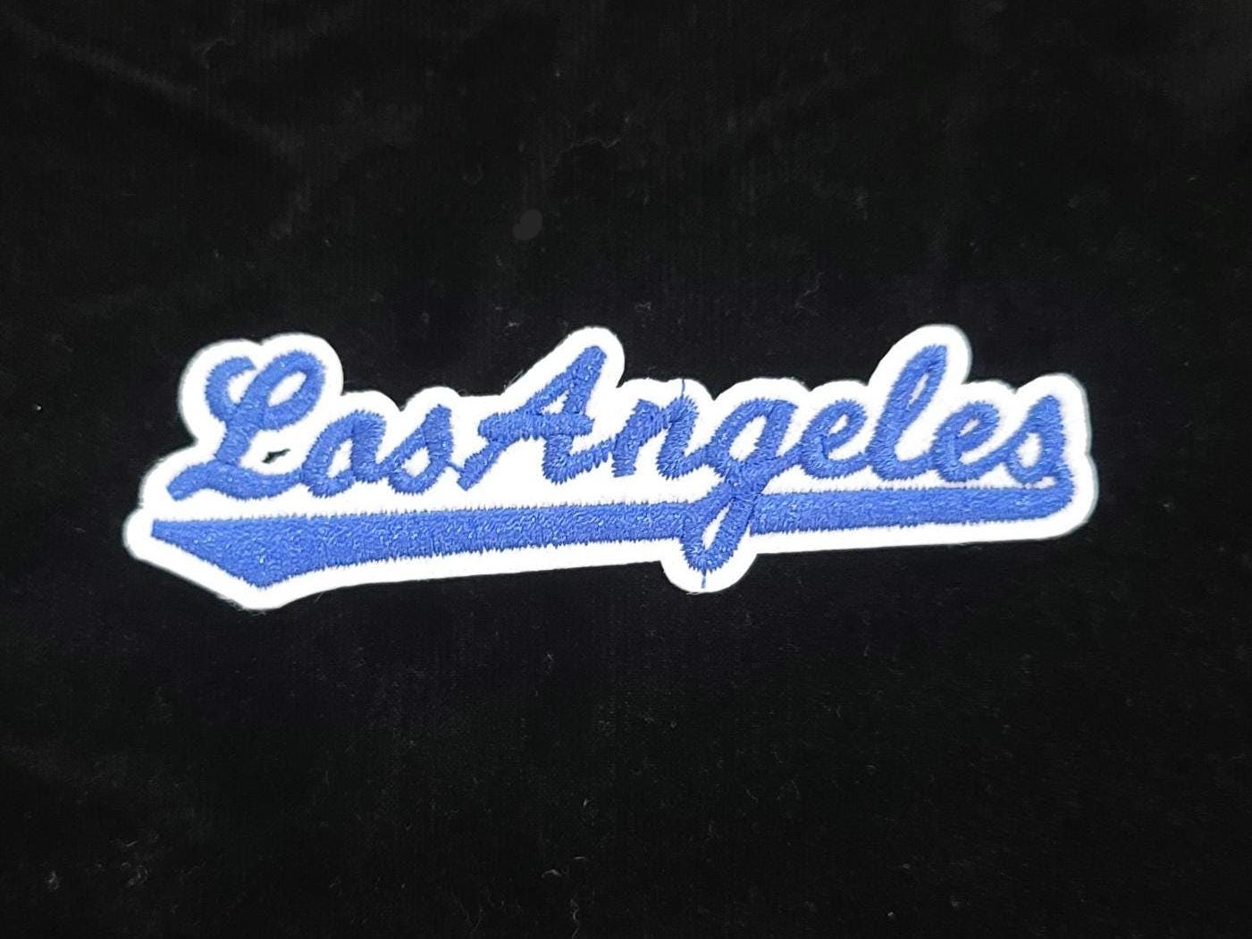 LA Patch Set – 4x6 Inch Blue LA Patch + "Los Angeles" Iron-On Patch | California Patch Duo | West Coast Vibes | Sew or Iron On