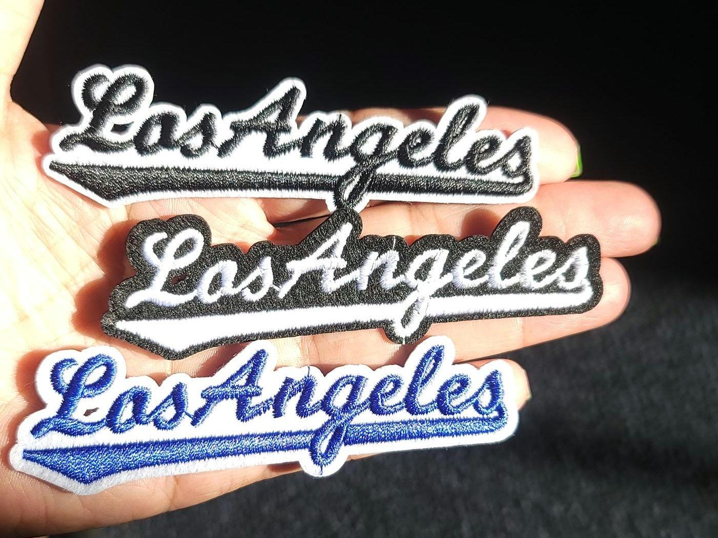 Los Angeles Blue Patch – 4x1 Inch Iron-On or Sew-On | California City Patch | West Coast Style | LA Accent Patch for Jackets & Bags