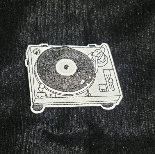 DJ Record Player Iron On Patch