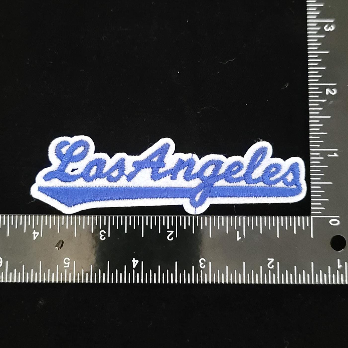 Los Angeles Blue Patch – 4x1 Inch Iron-On or Sew-On | California City Patch | West Coast Style | LA Accent Patch for Jackets & Bags