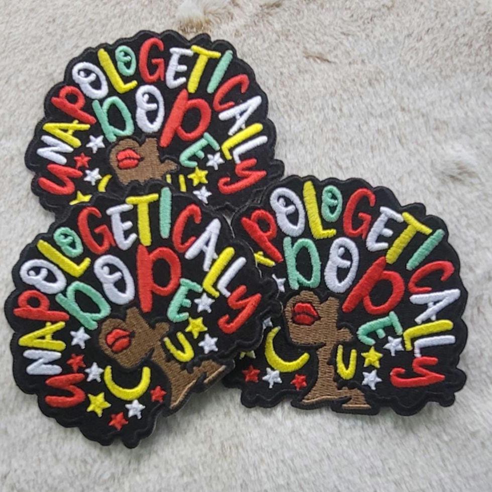 Unapologetically Dope Letter Head Iron On Patch